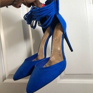 Cobalt Blue Anne Michelle Padded Closed Toe Pumps